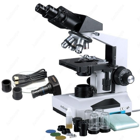 Microscope Compound 40X - Microscopio Biologico Binoculare Composto AmScope 40X-2000X