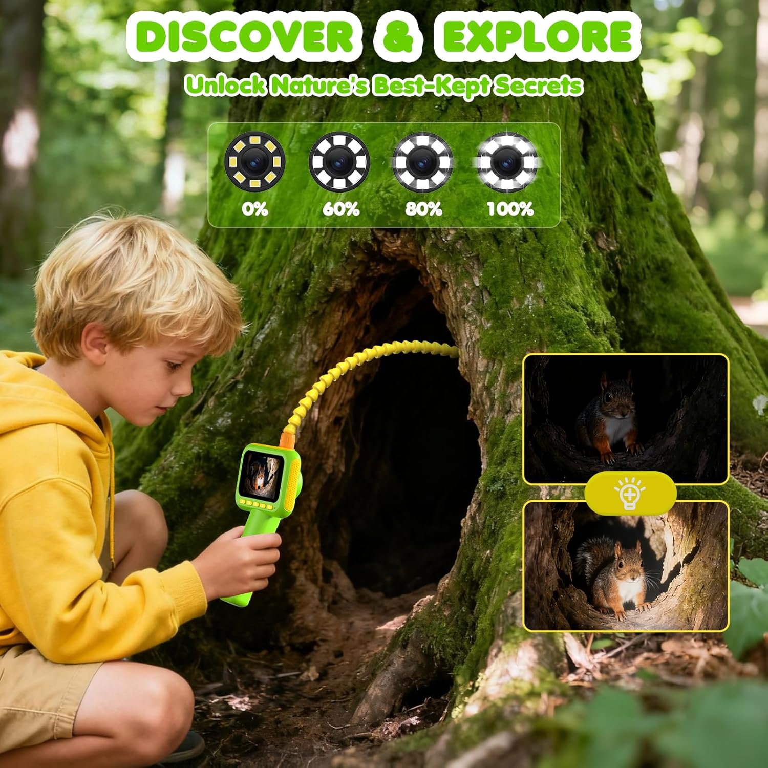 Science Toys - Endoscopio per Bambini, Telecamera a Serpente