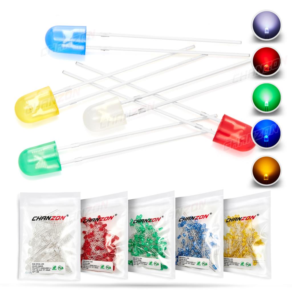 100 pz 5mm Diodo LED Ovale 546 - Hobby Is Science recensione e prezzo