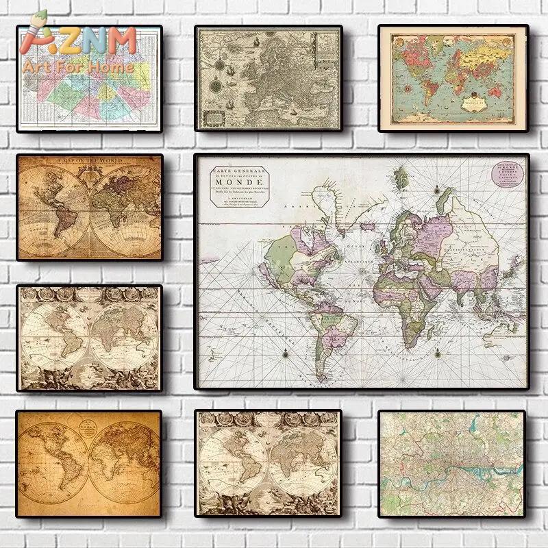 Stampa su Tela Mappa del Mondo - Star Map Poster recensione e prezzo
